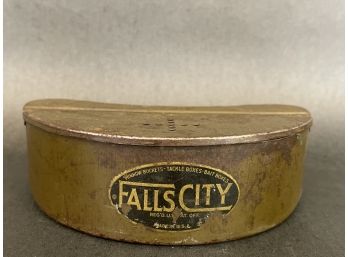 A Vintage Metal Falls City Bait Box