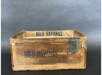 A Wooden Mild Havanas Cigar Box