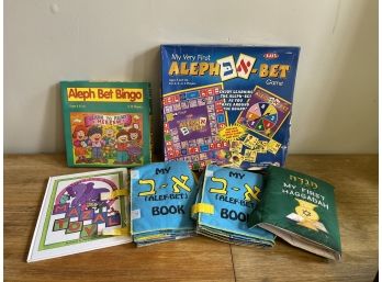 A Collection Of Hebrew Books & Games