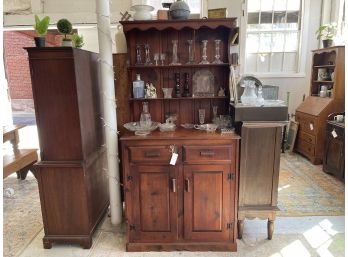 A Beautiful Pine Hutch Cabinet