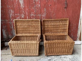 Two Wicker Storage Baskets