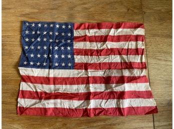 Vintage 48 Star American Flag Silk Scarf