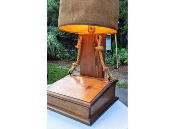 Nautical Wooden Lamp With Storage Compartment