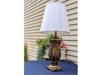 Vintage Golden Table Lamp With Shade