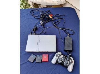 PlayStation 2 With Controller And Memory Cards