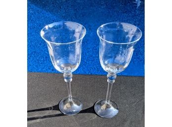2 Beautiful Crystal Water Goblets