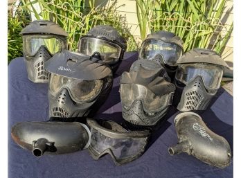 Paint Ball Masks And Hoppers