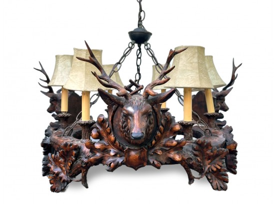 A Stag Hunting Chandelier - For The Ralph Lauren Hunting Lodge Look
