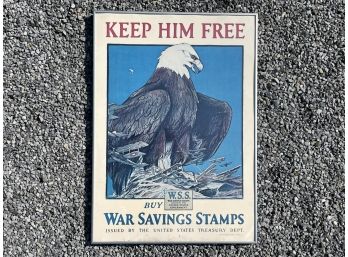 A Vintage Framed War Bonds Poster