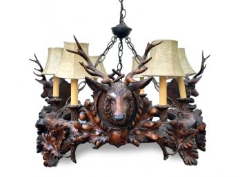 A Stag Hunting Chandelier - For The Ralph Lauren Hunting Lodge Look