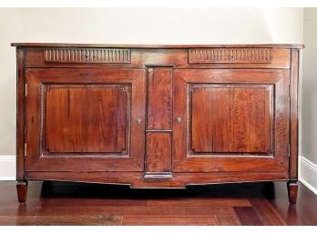A Louis XVI Style Paneled Mahogany Sideboard By ABC Carpet And Home Antique Reproductions