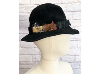 A Wool Felt Hat By Makings With Pheasant Feather Trim