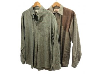 A Pair Of Hunting Shirts - Orvis And Fulson - Superior Quality - Cotton And Wool - Sz L