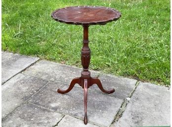 An Antique Mahogany Wine, Or Candle Table