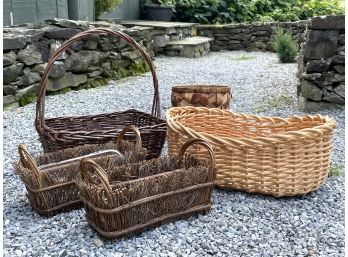A Collection Of Vintage Baskets