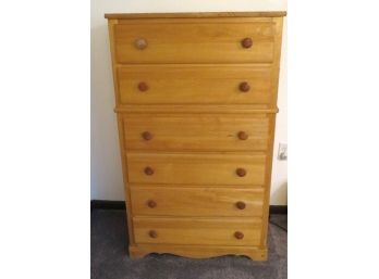 Contemporary 6 Drawer Pine Dresser - Clean And Ready To Go
