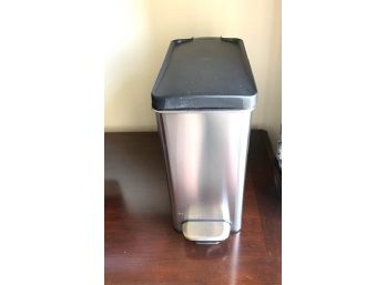 (A) Simple Human Slim Trash Can, Step-on - Never Used