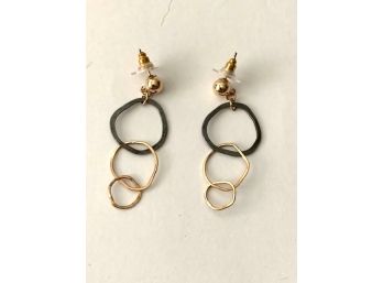 Pair Of Dangling Gold-Filled Earrings For Pierced Ears