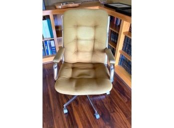 Stylex Upholstered Desk Chair With Arms On Chrome Base And Wheels