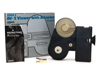 Vintage Super 8 AV-2 Viewer With Adaptor In Original Box