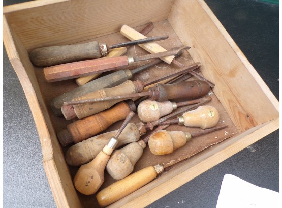 Lot Of Old Lathe Chisels