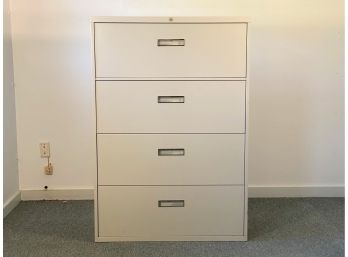 A Four-Drawer Lateral File Cabinet, Metal