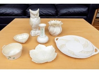 Collection Of Bellek Porcelain Pieces