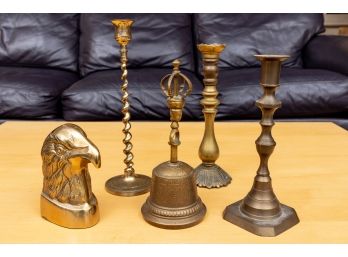 Miscellaneous Brass Candlesticks & Accents