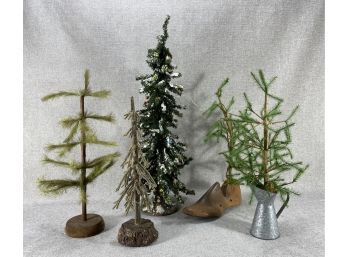 Vintage Christmas Trees, Beaded, Feather, Flocked