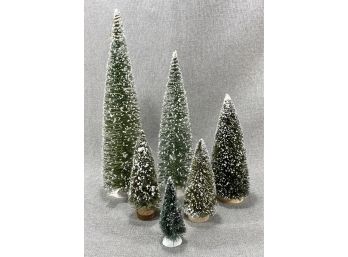 Vintage Brush Christmas Trees