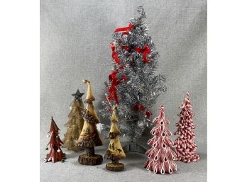 Silver Christmas Tree & Other Decorative Christmas Trees