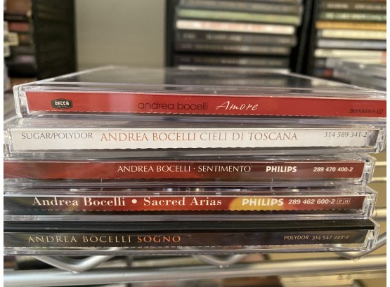 Andrea Bocelli Cds - Set Of 5