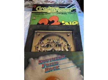 Rock Compilations - 4 Vintage Vinyl Record Albums