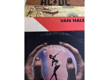 Styx/van Halen/Doobie BrosACDC- 4 Vinyl Record Albums - See Desc