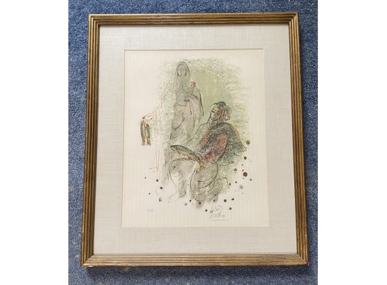 Framed Pencil Signed Lithograph By Rubin