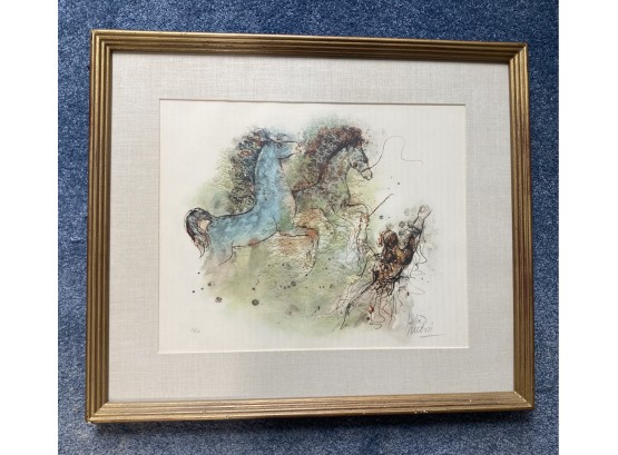 Framed Pencil Signed Rubin Lithograph