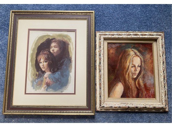 Two Framed Paintings One By Mary Vickers Listed Artist