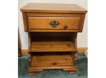 One Drawer Pine End Stand