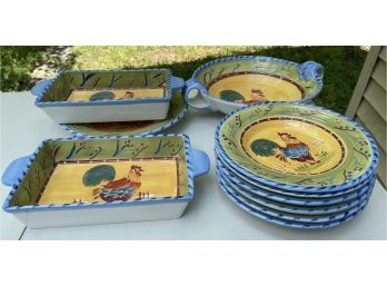 Rooster Plates And Trays