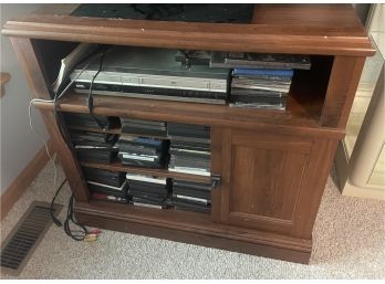 Tv Stand, DVDs, Sony VHS/DVD Player