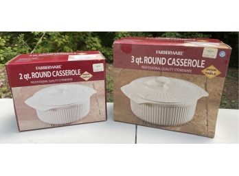 Two New In The Box Round Casseroles