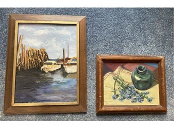 Two Paintings On Artist Board