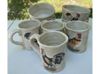 Rooster Bowls And Mugs