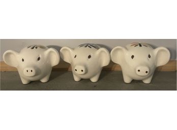 Three Stangl Pottery Pigs- Piggy Banks