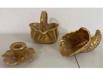 Three Piece 'Granada Gold' Stangl Pottery