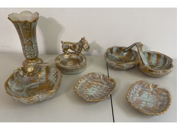 Six Pieces Of Stangl 'Antique Gold' Pottery