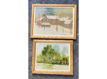 Two Framed Watercolors By David McCandless