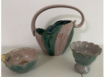 Three Pieces Of 'Terra Rose' Stangl Pottery