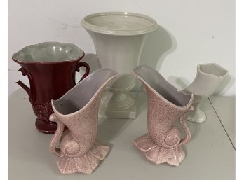 Five Decorative Ceramic And  Pottery Pieces