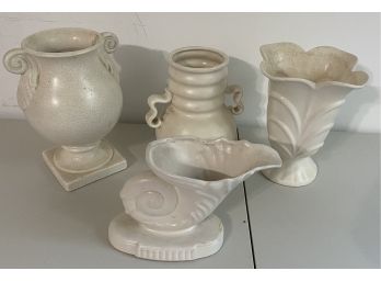 Four Pieces Of White Stangl Pottery